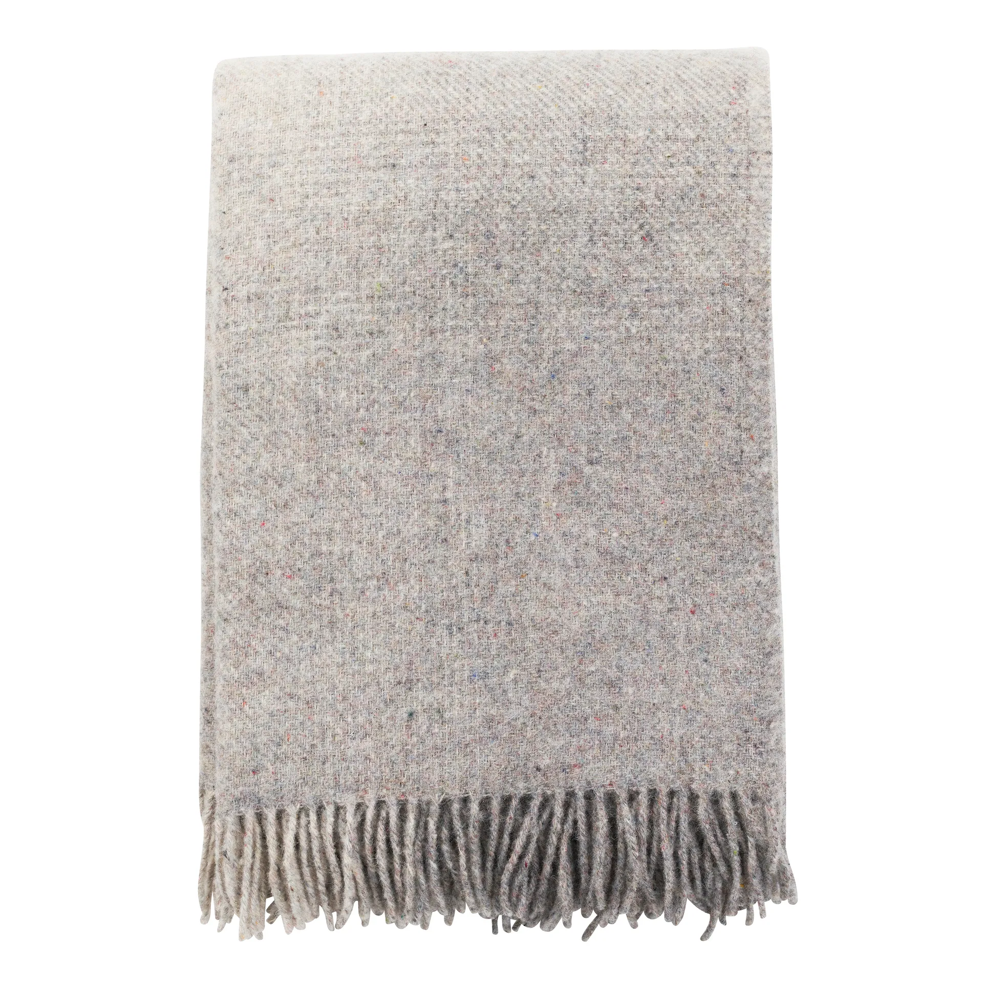 Burst uldplaid, Grå Klippan Yllefabrik