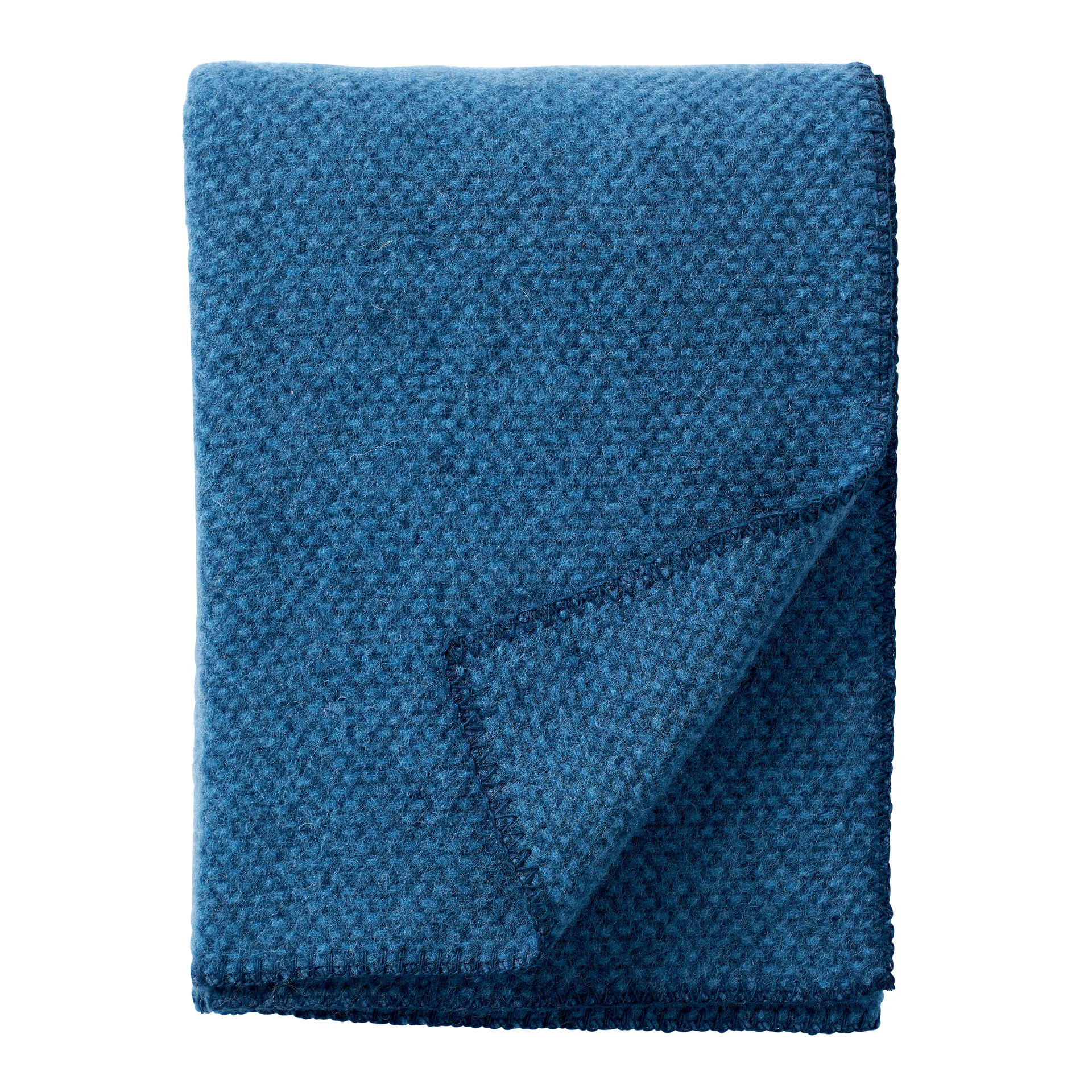 Domino uldplaid, Sea blue Klippan Yllefabrik