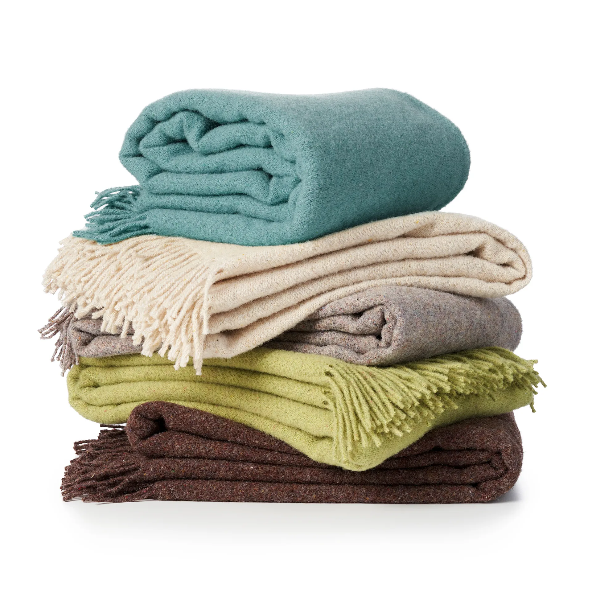 Earth uldplaid, Crème  Klippan Yllefabrik