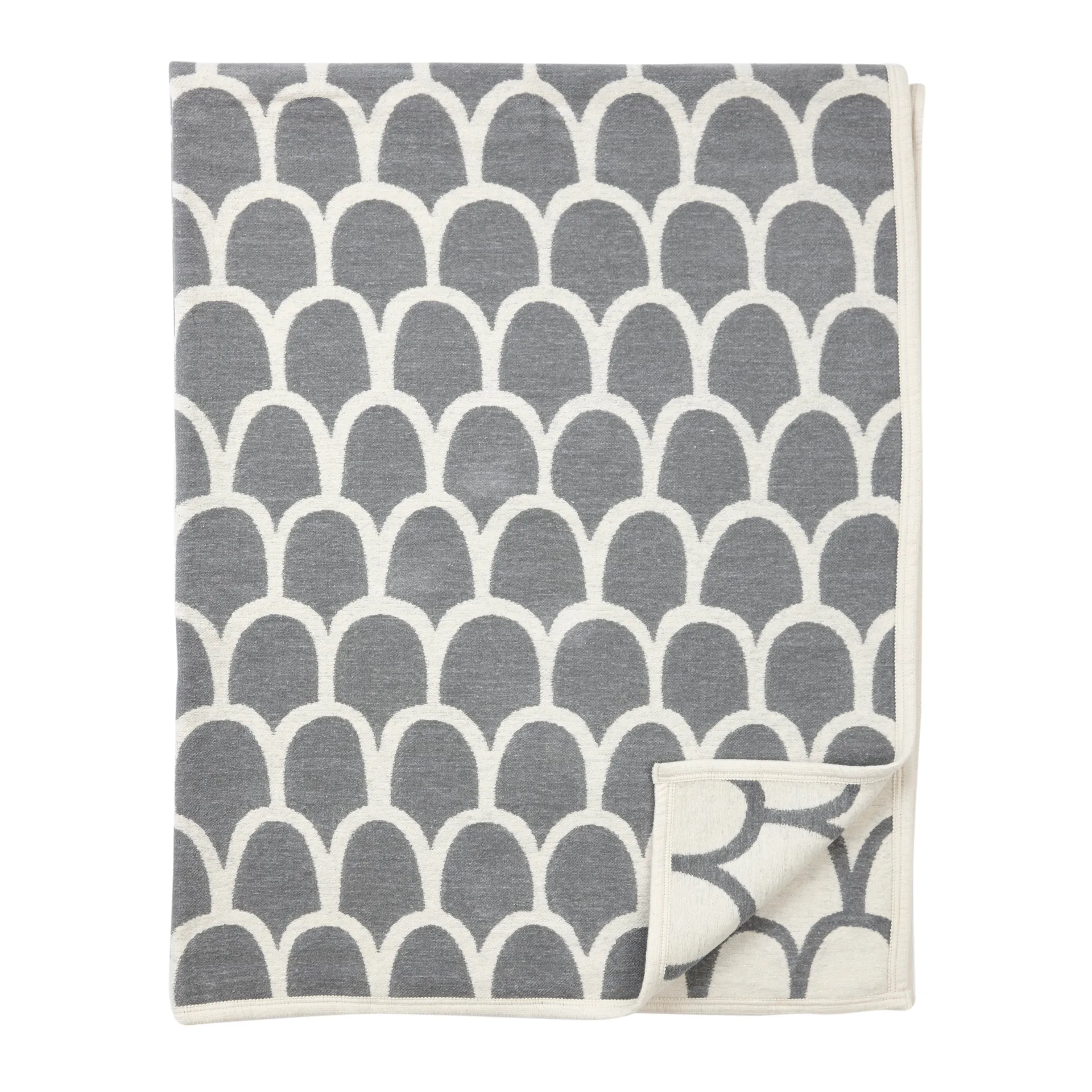 Feathers chenilleplaid, grå Klippan Yllefabrik