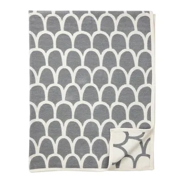 Feathers chenilleplaid - grå - Klippan Yllefabrik