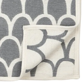 Feathers chenilleplaid - grå - Klippan Yllefabrik