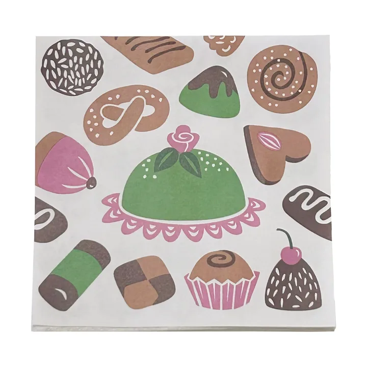 Fika papirservietter 20-pak - 33x33 cm - Klippan Yllefabrik