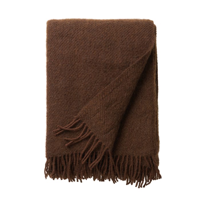 Gotland uldplaid 130x200 cm - Brown - Klippan Yllefabrik