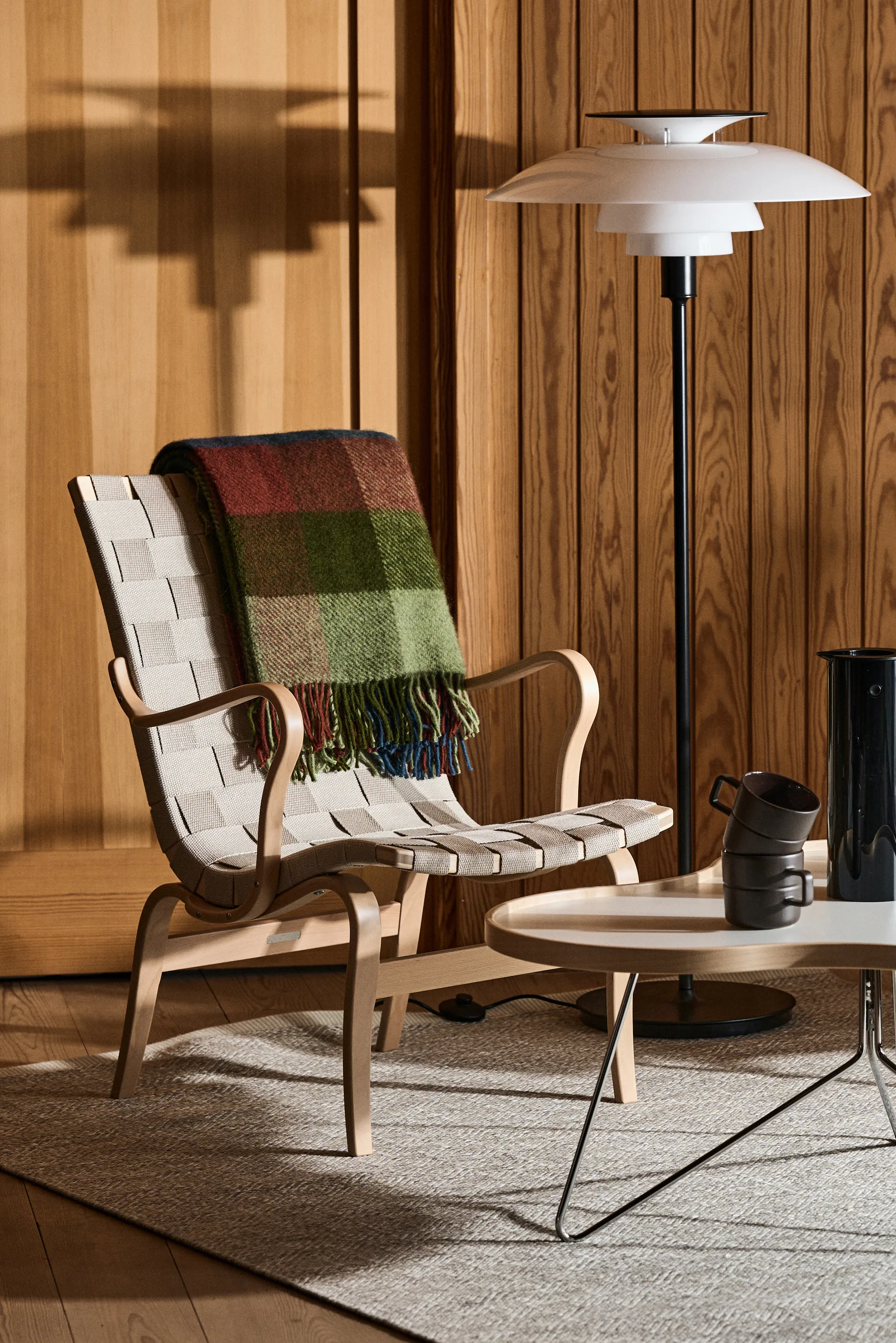 Gotland uldplaid 130x200 cm, Multi/Grøn Klippan Yllefabrik