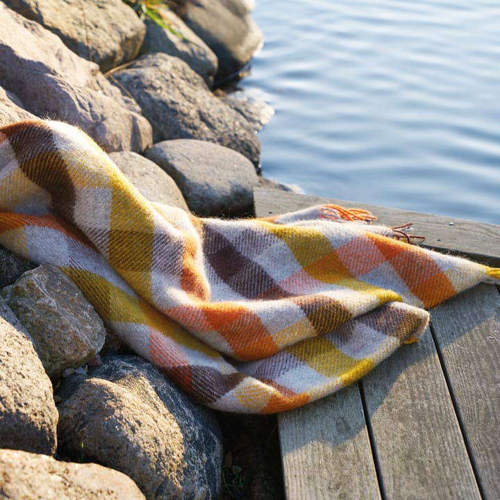 Gotland uldplaid 130x200 cm, Multi/Gul Klippan Yllefabrik
