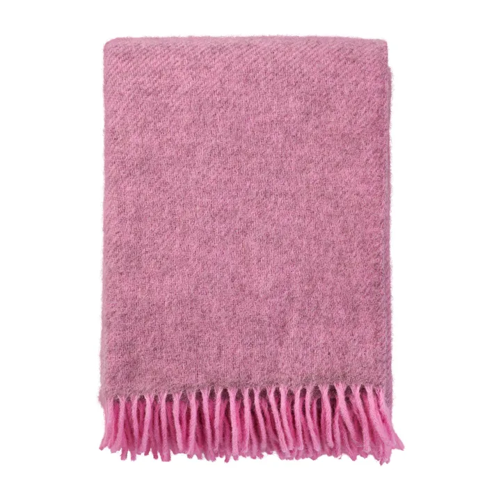 Gotland uldplaid 130x200 cm - Rosa - Klippan Yllefabrik