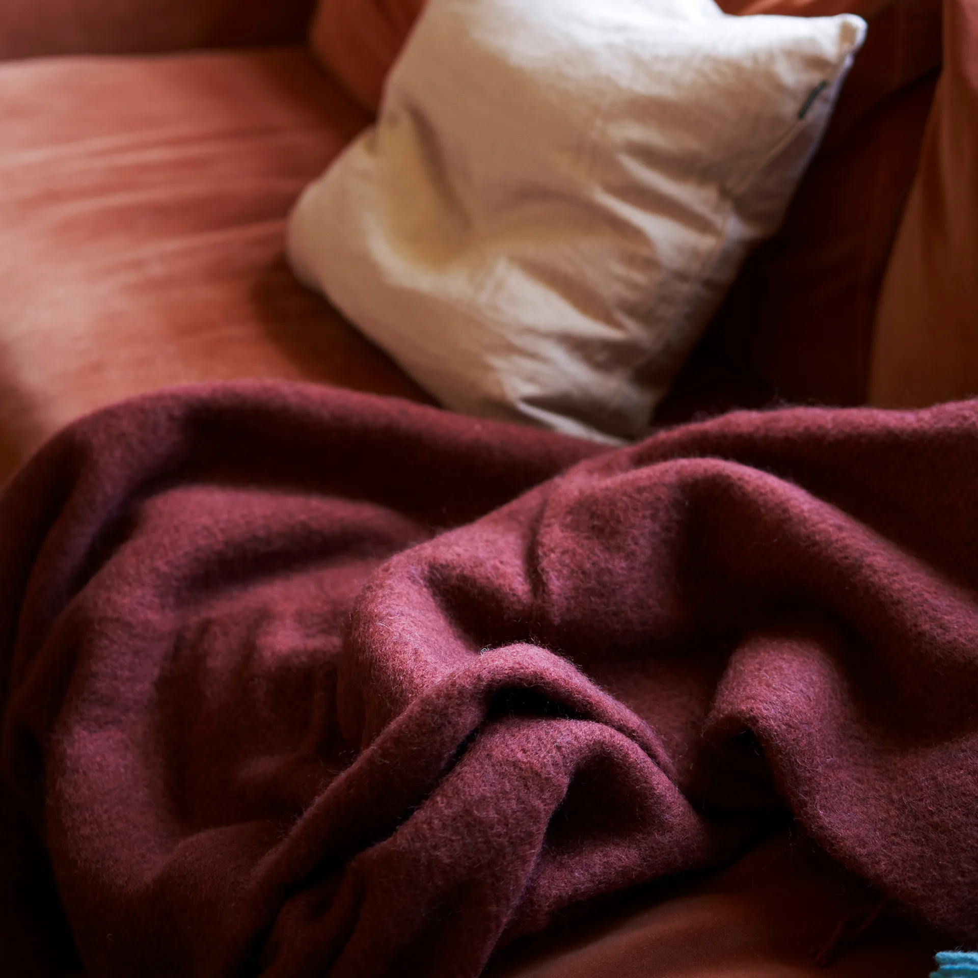 Gotland uldplaid 130x200 cm, Rust Klippan Yllefabrik