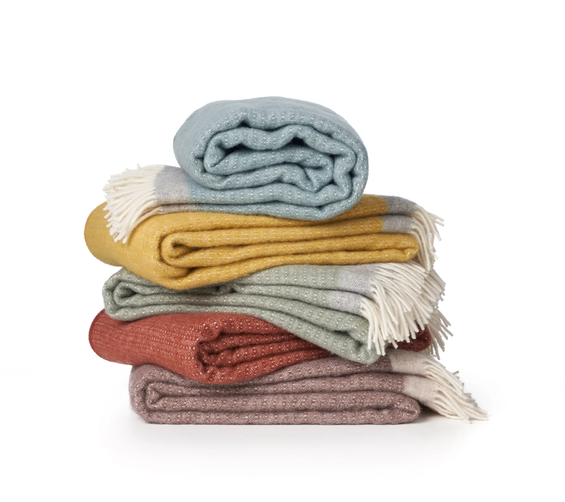 Harald uldplaid 130x200 cm, Gul/Grå Klippan Yllefabrik