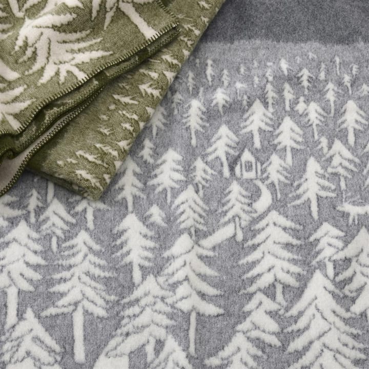 House in the forest uldplaid, grå Klippan Yllefabrik