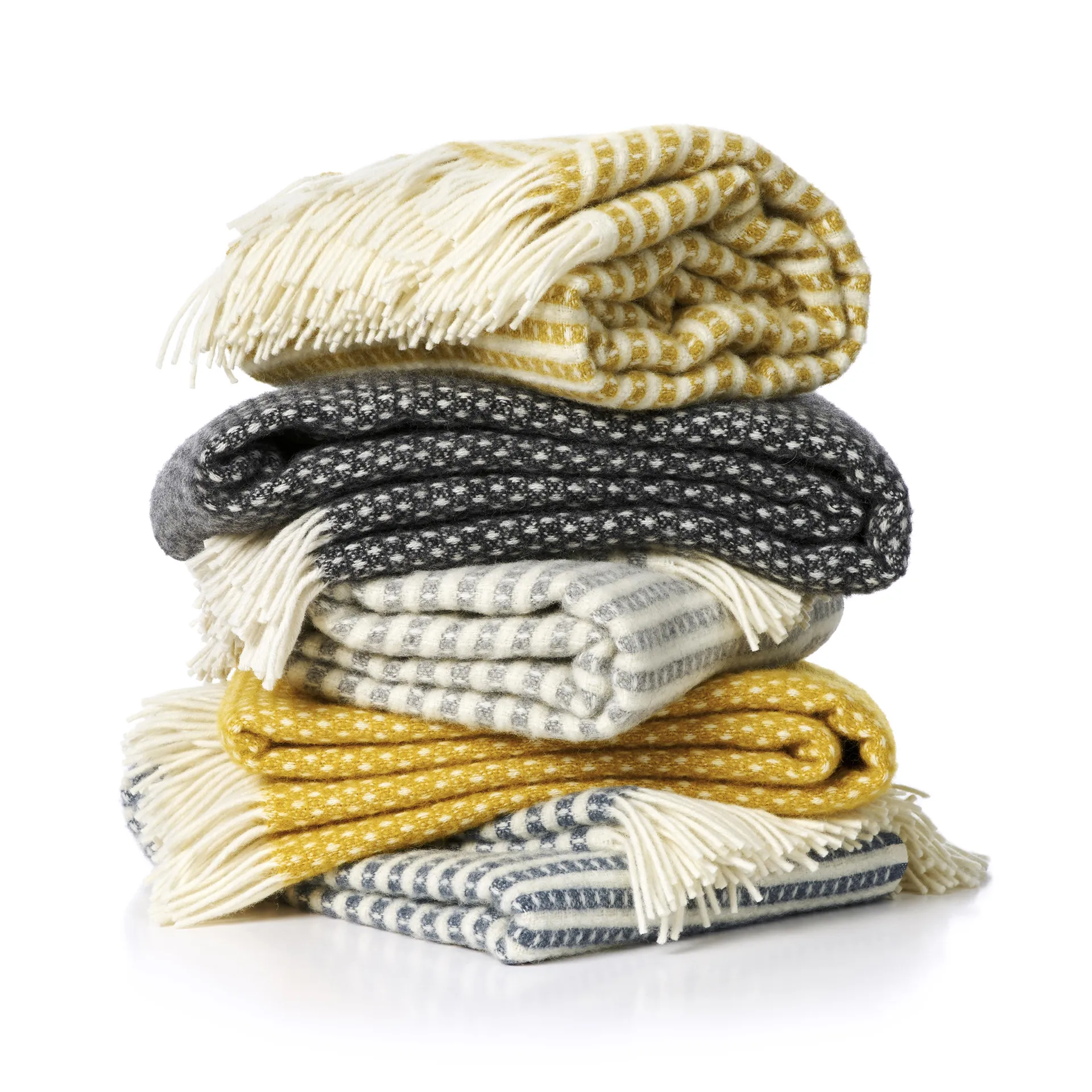 Knut uldplaid, mørkegrå Klippan Yllefabrik