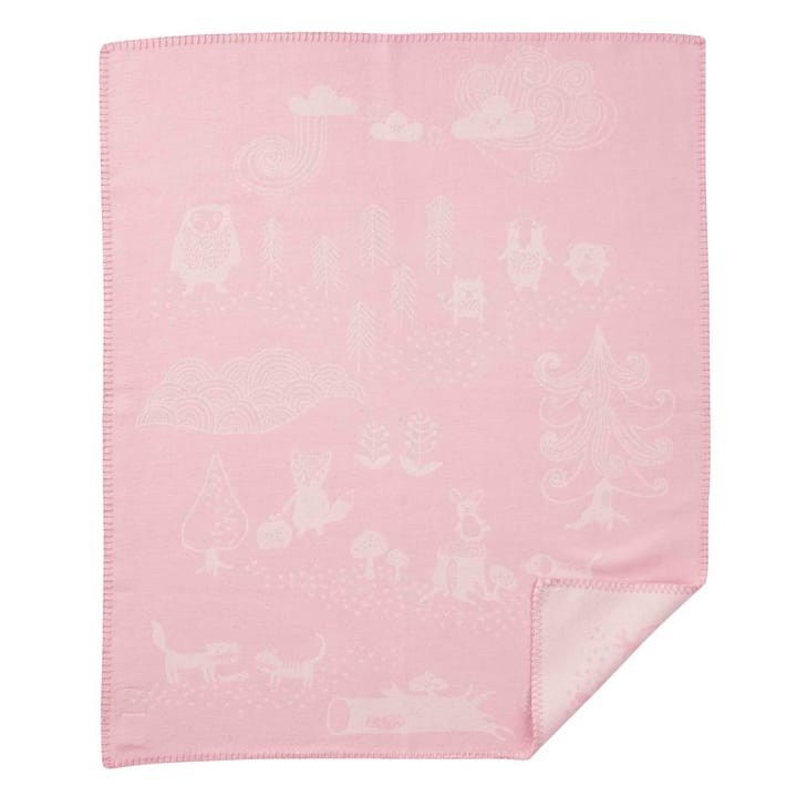 Little bear børnetæppe - rosa - Klippan Yllefabrik