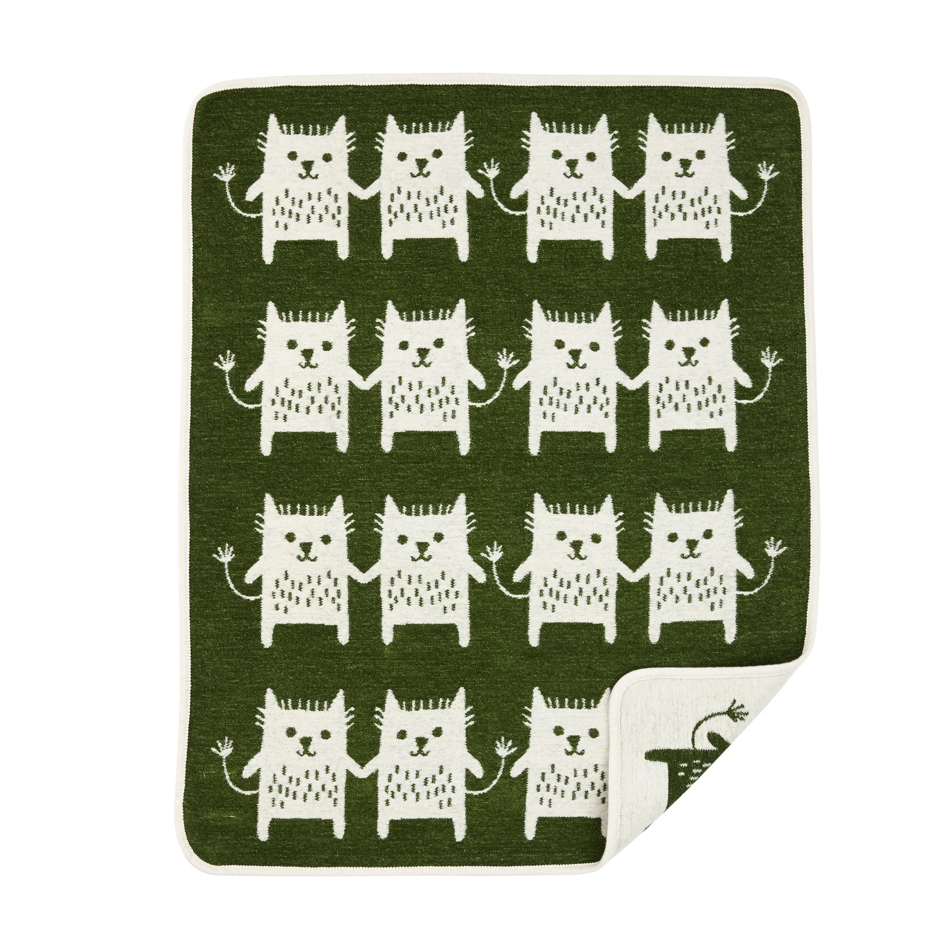 Little me chenillefilt, grøn Klippan Yllefabrik