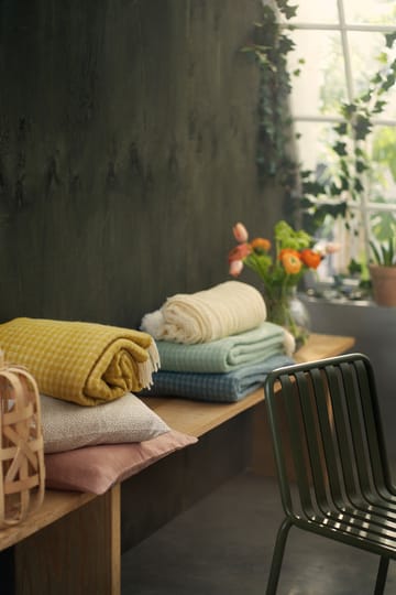 Loop uldplaid 130x200 cm - Mustard (gul) - Klippan Yllefabrik