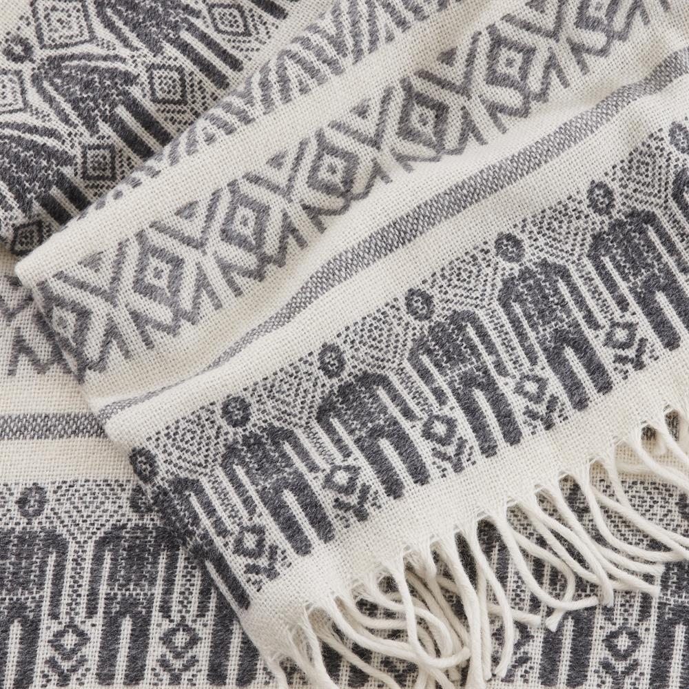 Man & wife uldplaid, grå Klippan Yllefabrik