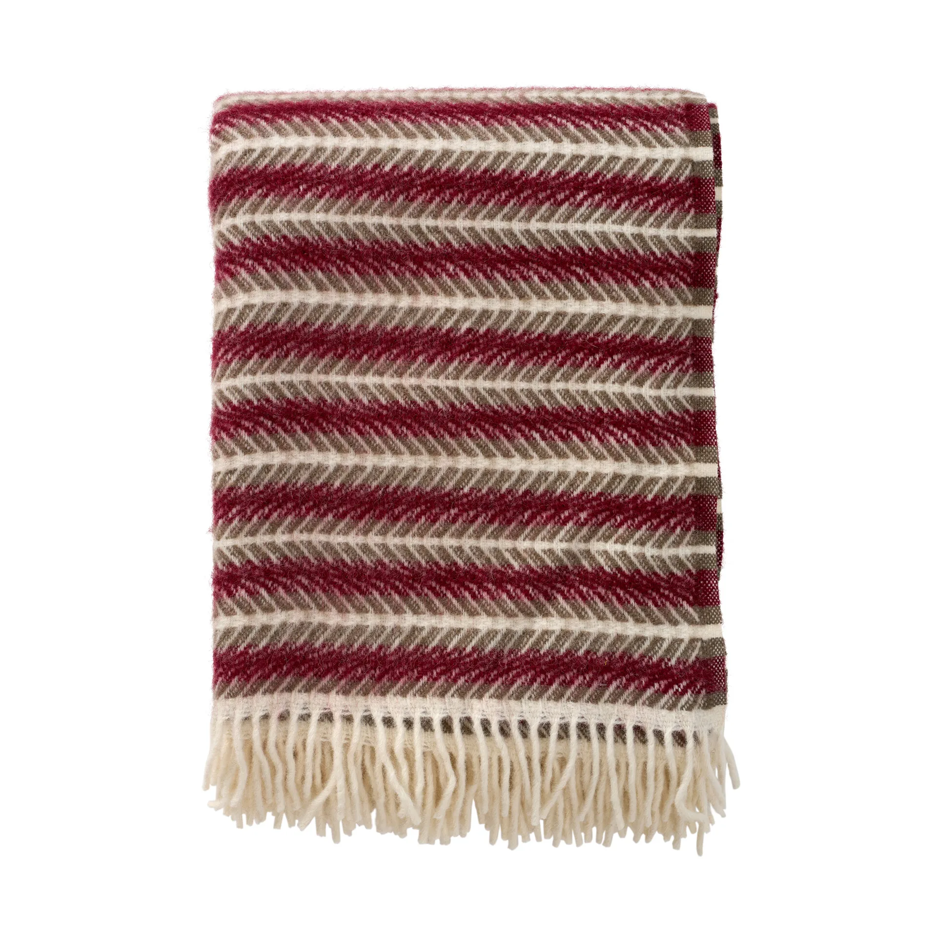 Oscar uldplaid 130x200 cm, Multi burgundy Klippan Yllefabrik