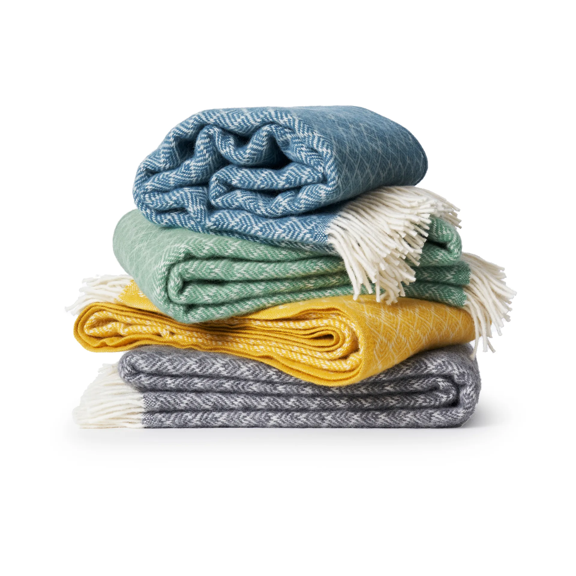 Pampas uldplaid 130x200 cm, Blå Klippan Yllefabrik