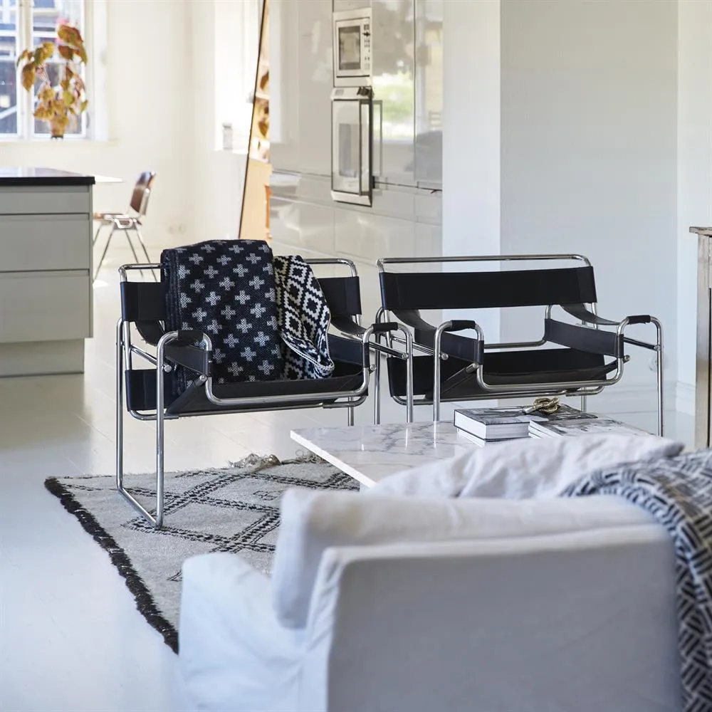 Plus uldplaid, sort Klippan Yllefabrik