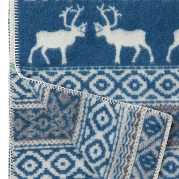 Sarek uldplaid - grå-blå - Klippan Yllefabrik