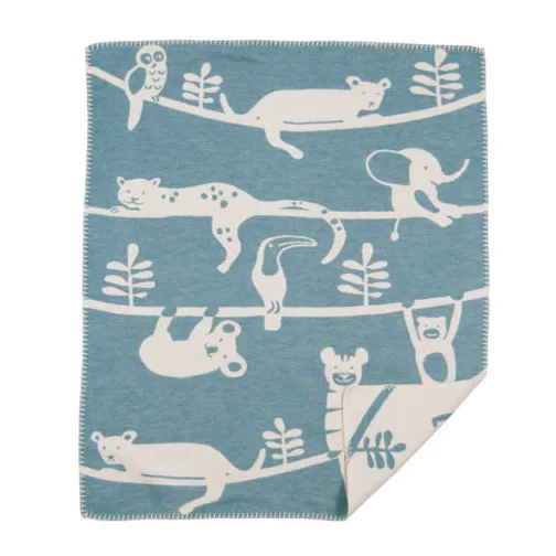 Siesta børnetæppe, Petroleum Klippan Yllefabrik