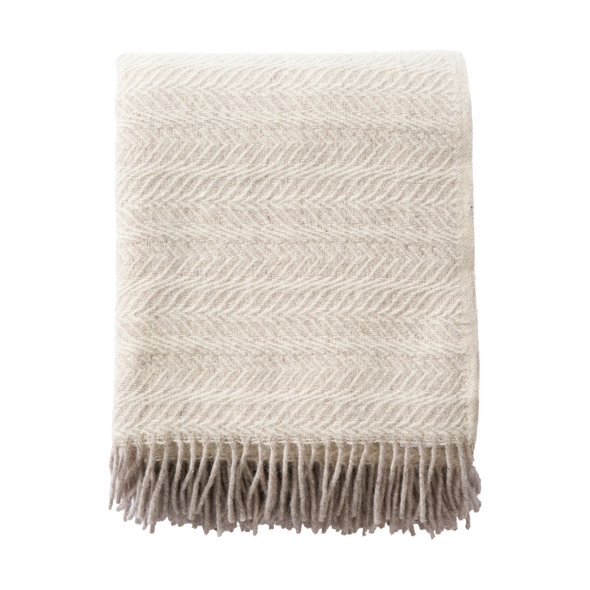 Skanör plaid 130x180 cm, Beige Klippan Yllefabrik