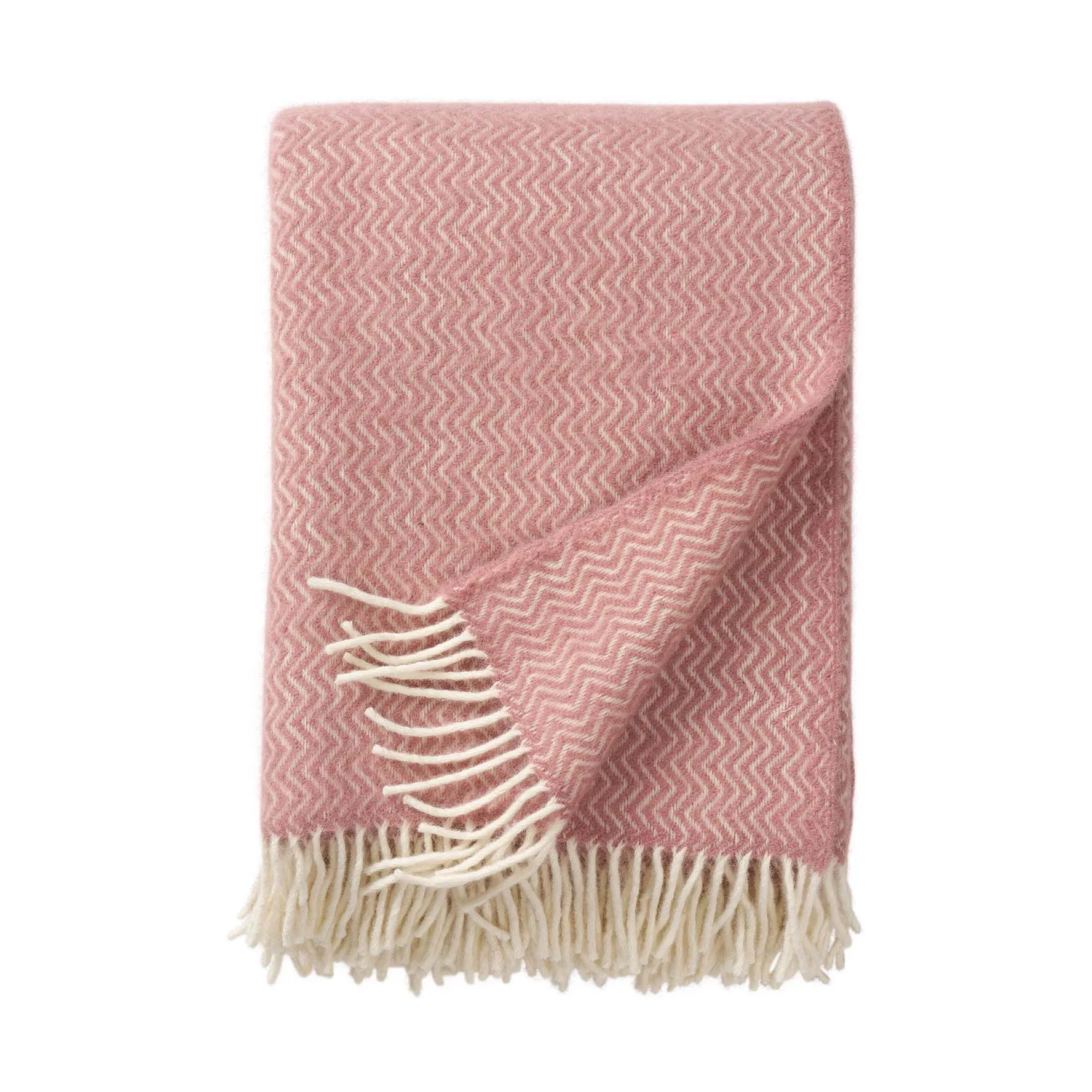 Sorbet uldplaid 130x200 cm, Powder pink Klippan Yllefabrik