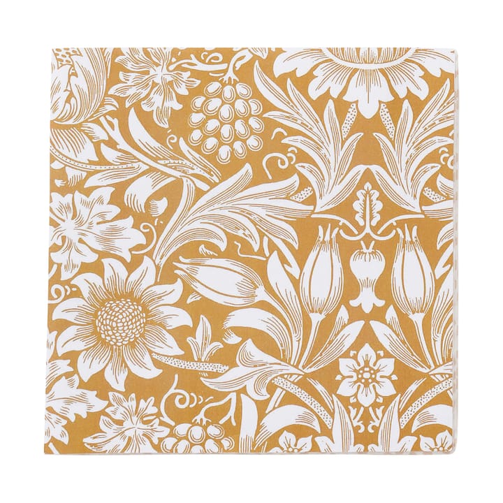 Sunflower servietter 33x33 cm 20-pak - Golden - Klippan Yllefabrik