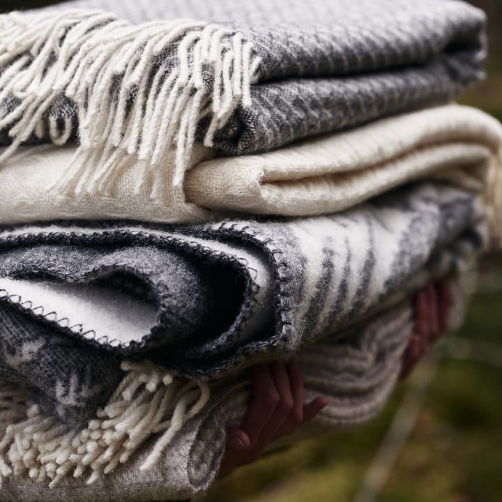 Twist uldplaid, naturhvid Klippan Yllefabrik