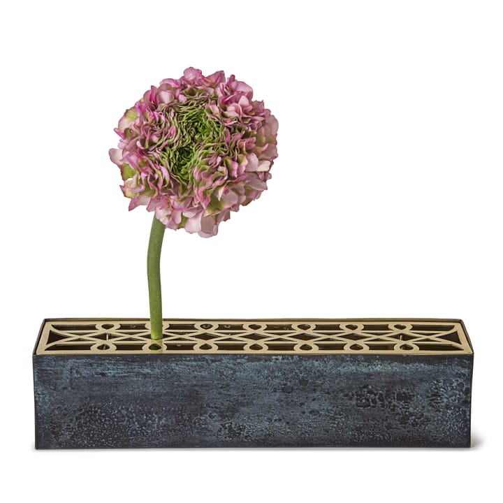 Äng vase, rektangulær, blå KLONG