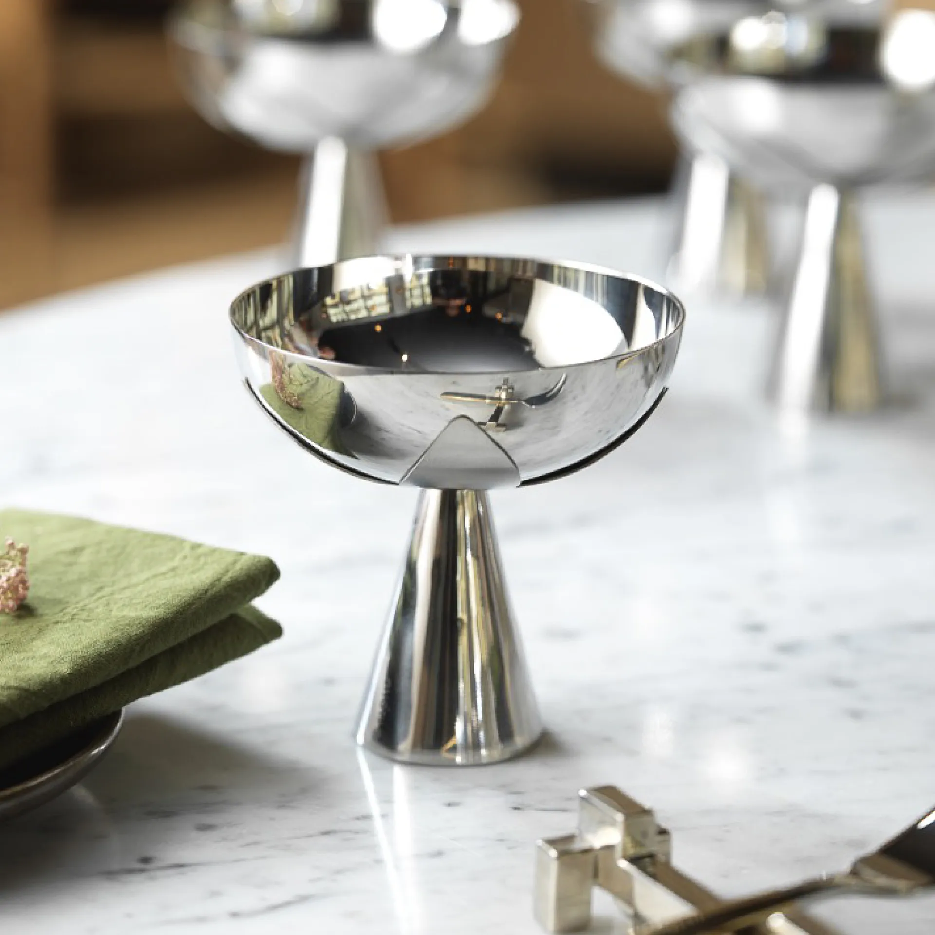 Blad serveringsskål Ø11 cm, Rustfrit stål KLONG