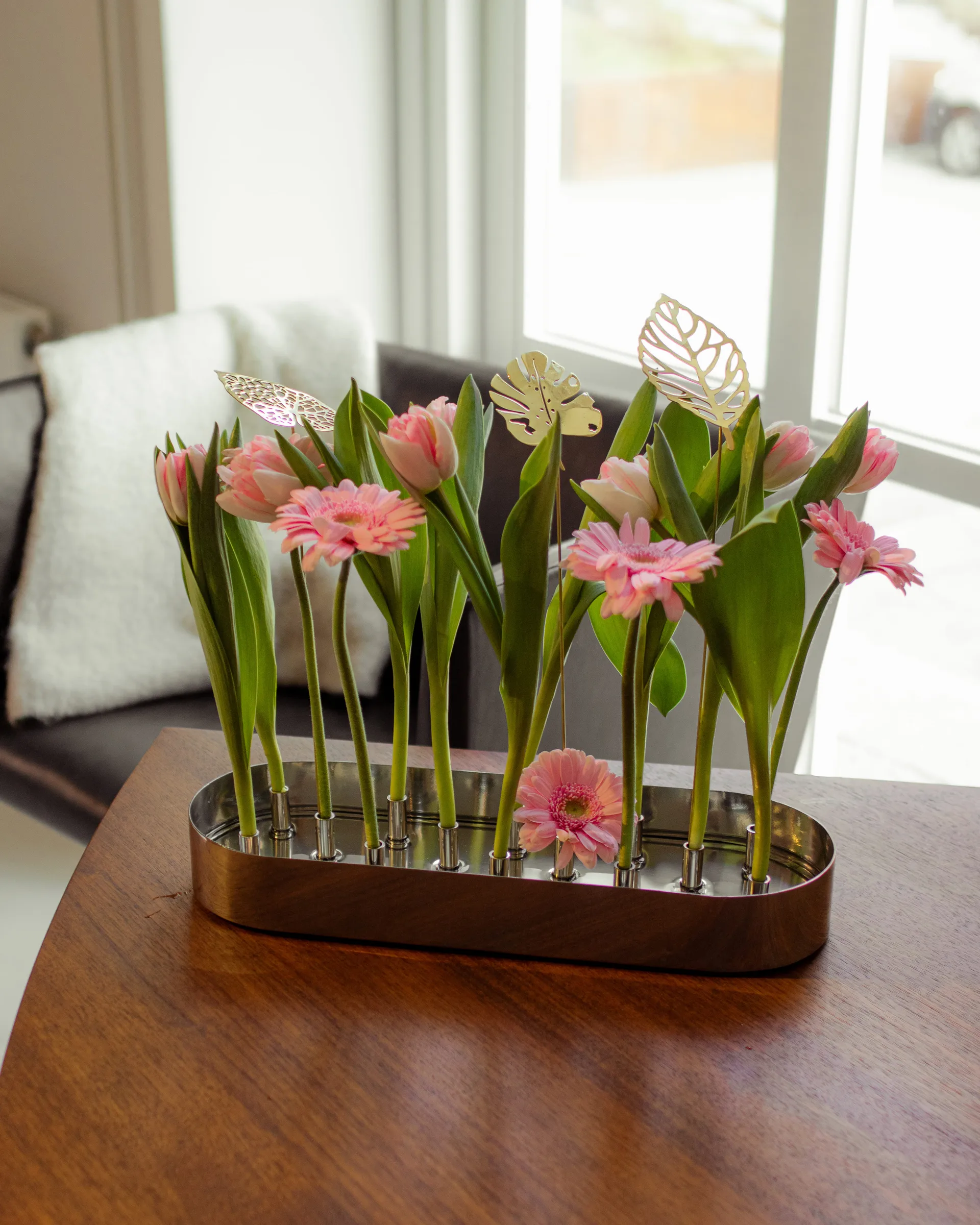 Brass leaves dekoration 2-pak, Water KLONG