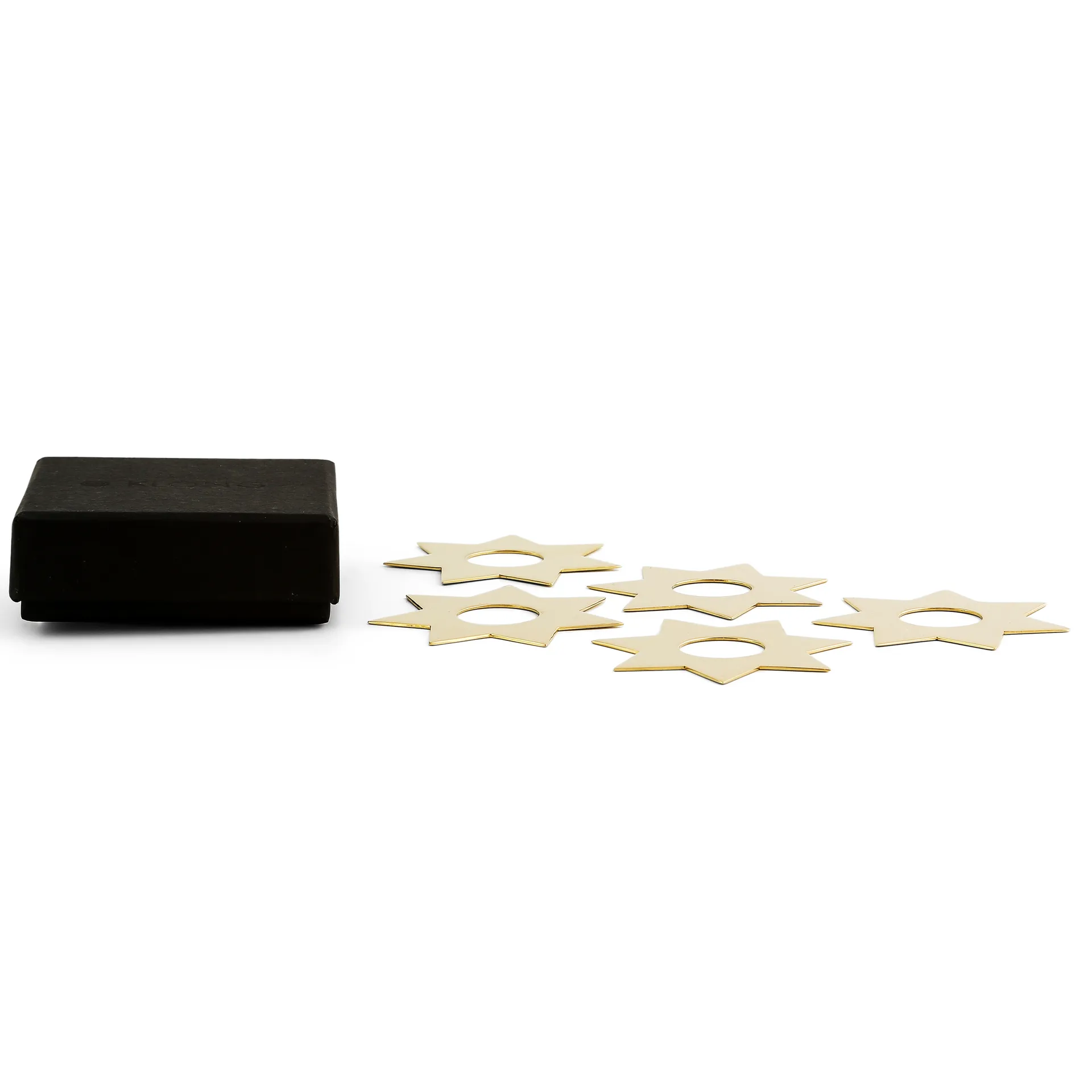 Constella manchet stjerner 5-pak, Messing KLONG