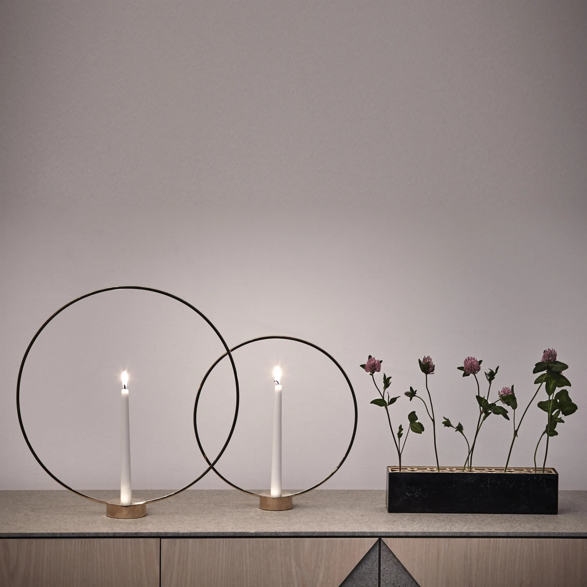 Gloria lysestage, stor, messing KLONG