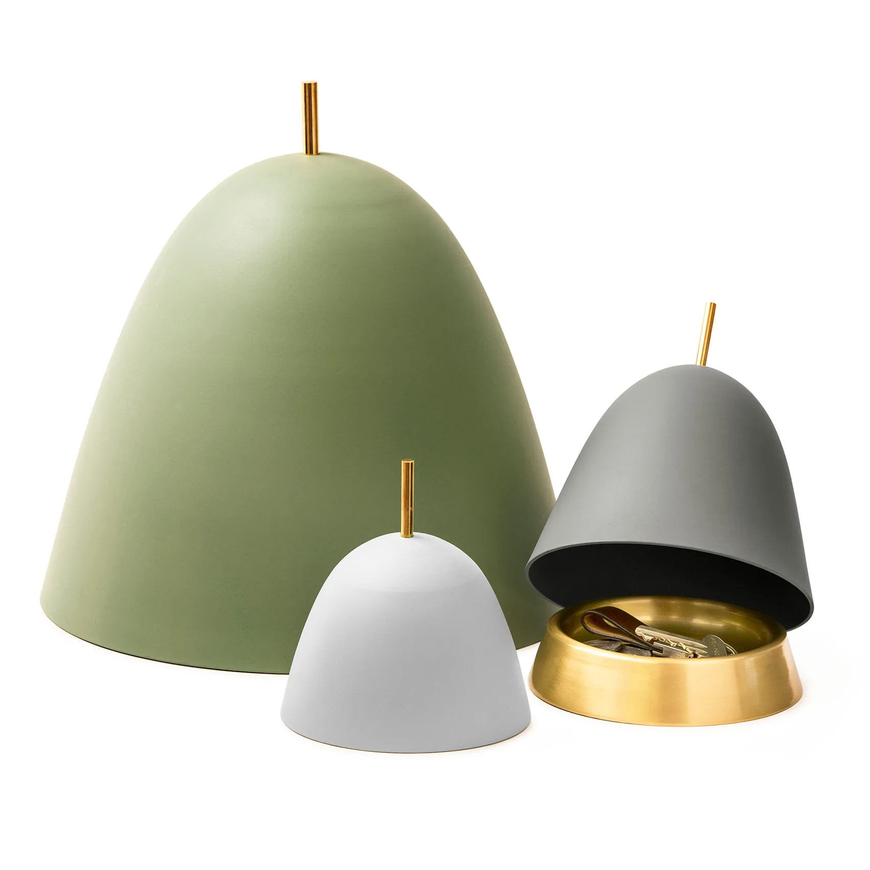 Gömma opbevaring small 12 cm, Hvid/Messing KLONG