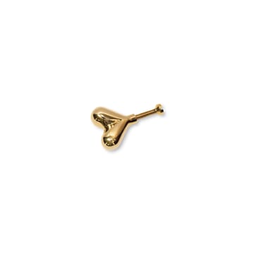 Hjerte knager 4-pak - Messing - KLONG