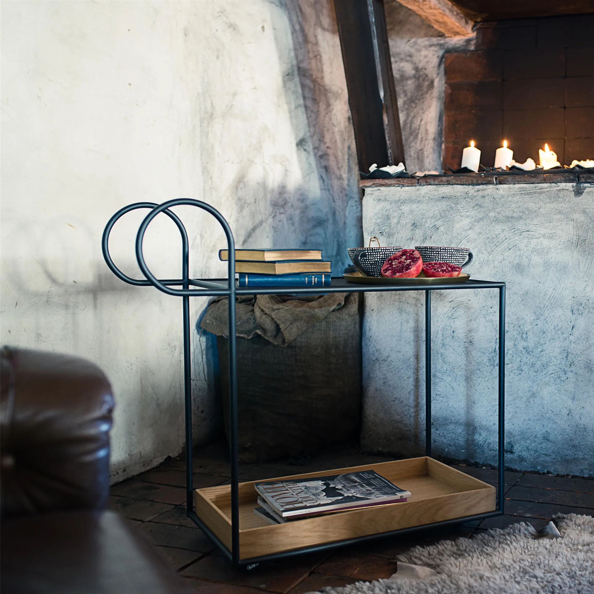 Julius serveringsvogn, grå KLONG