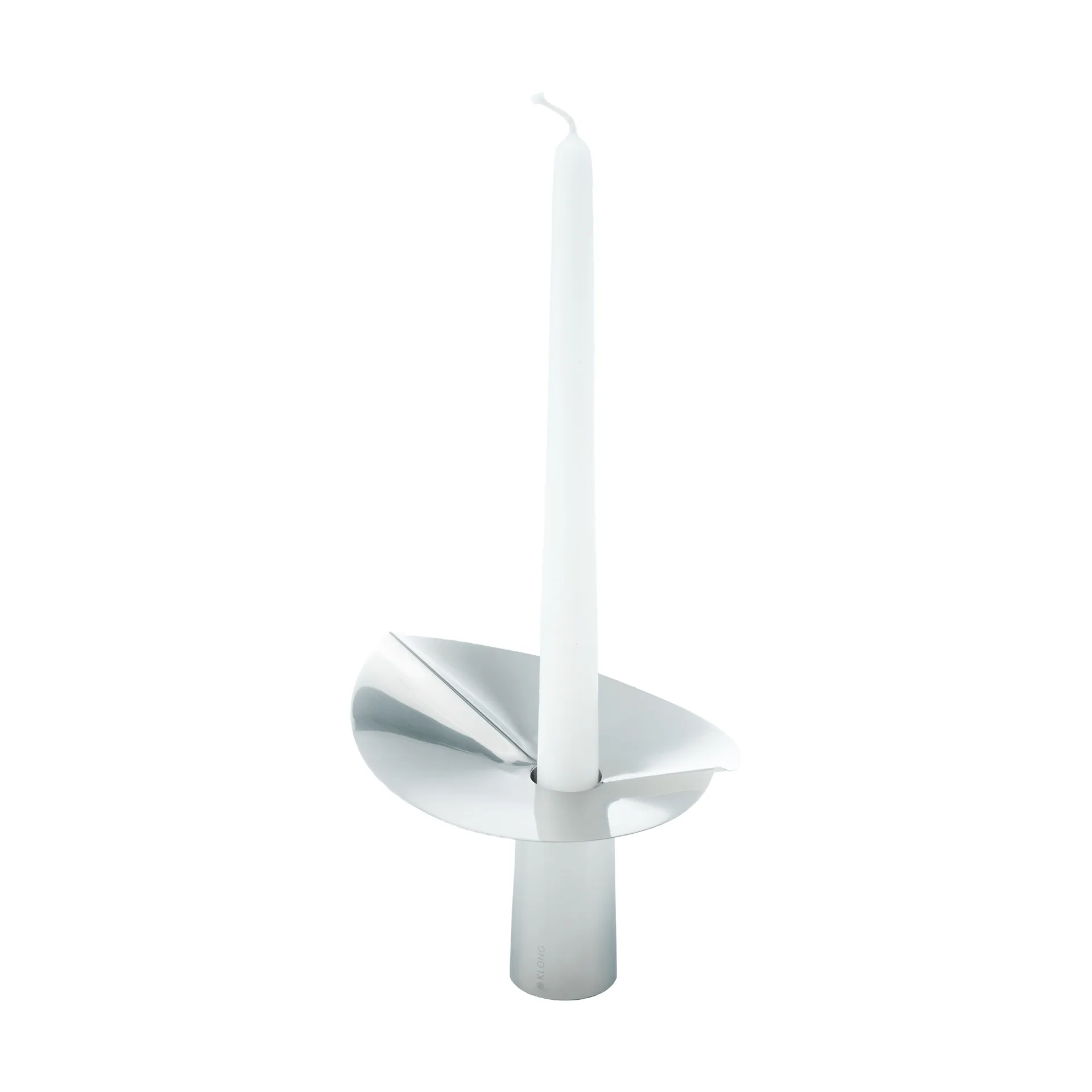 Löv vase-fyrfadsholder, Rustfrit stål. 10 cm KLONG