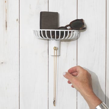 Lunett objects hattehylde med krog - Hvid - KLONG