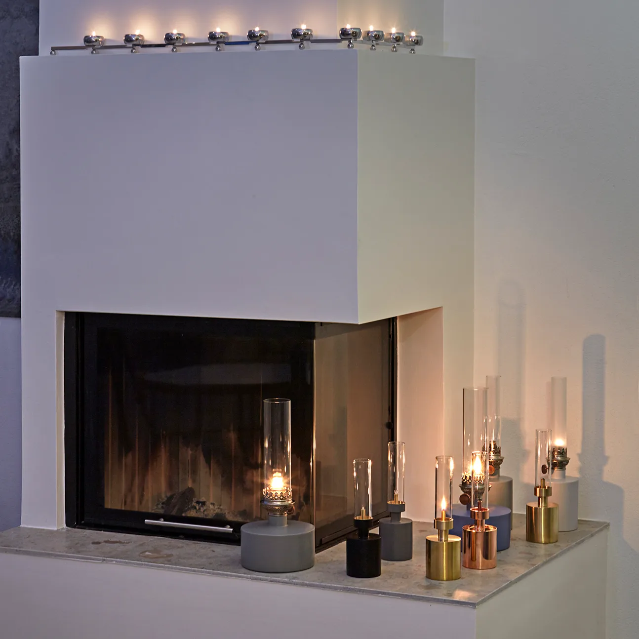 Patina olielampe, lille, sort KLONG