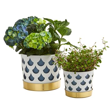 Trio krukke dråbe lille Ø12 cm - Hvid - KLONG