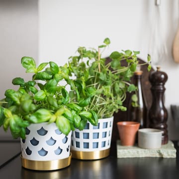 Trio krukke dråbe lille Ø12 cm - Hvid - KLONG