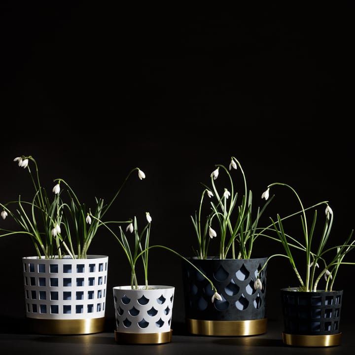 Trio Pot Square urtepotte, beige, lille Ø12 cm KLONG
