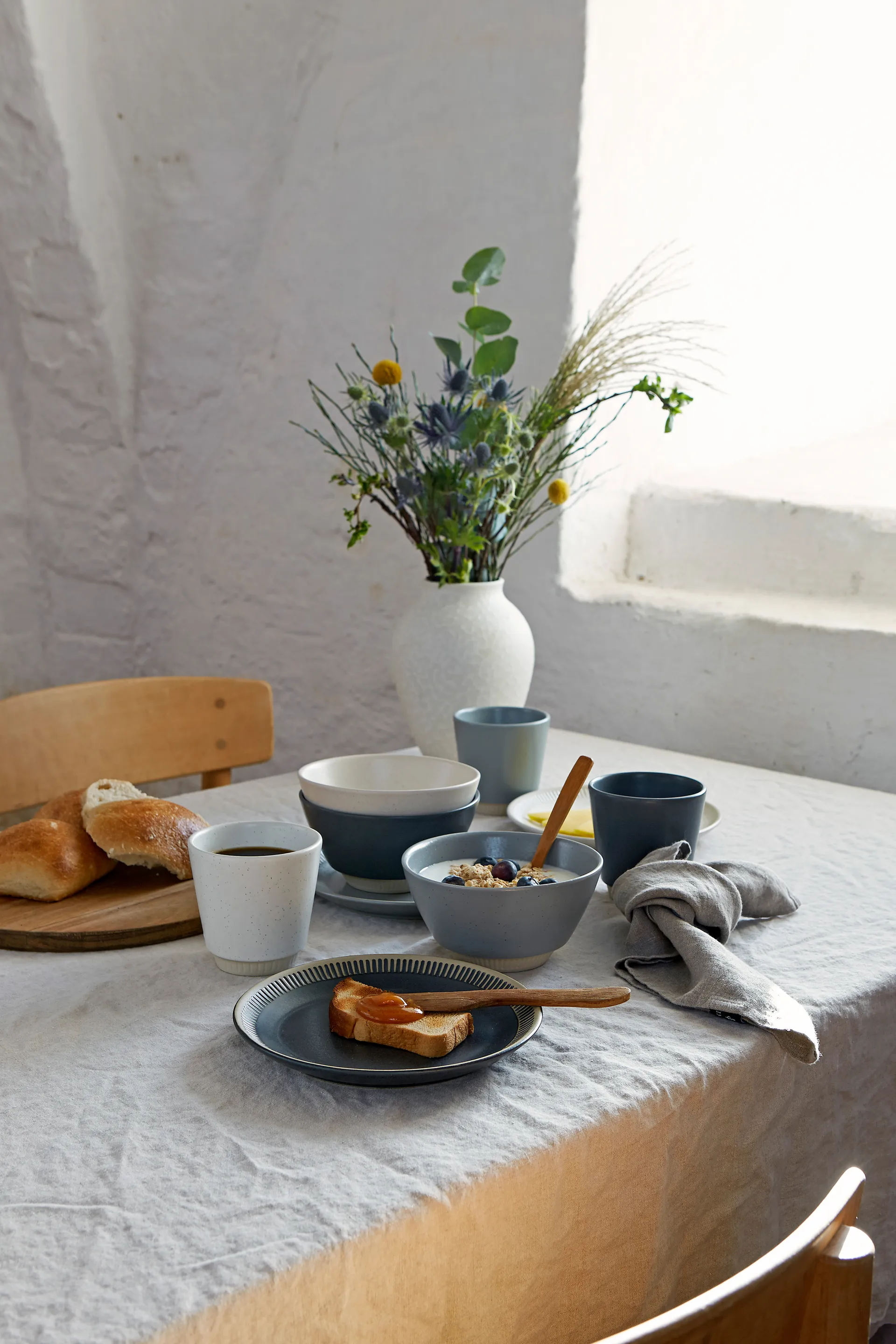 Colore tallerken Ø19 cm, Mørkegrå Knabstrup Keramik