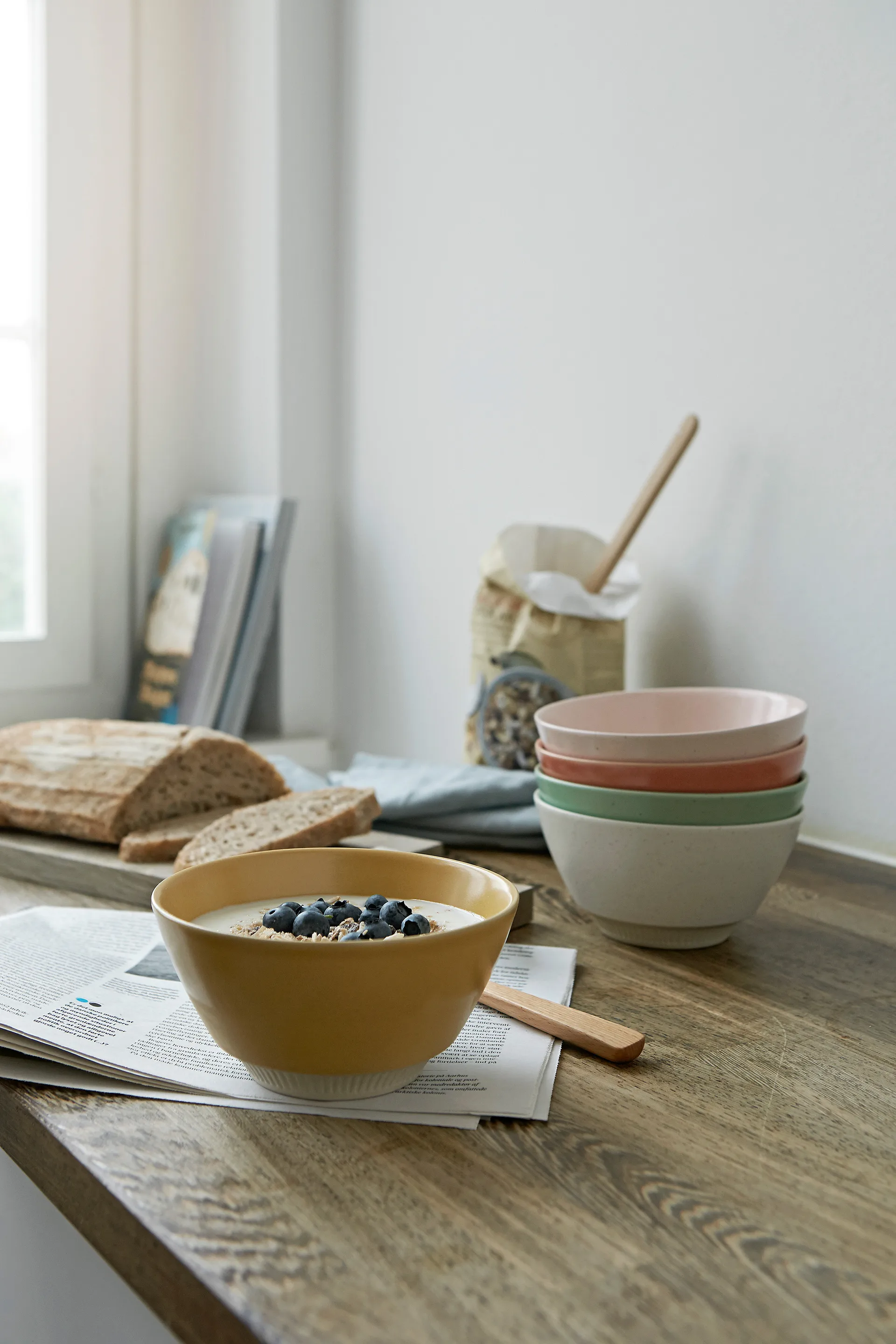 Colorit skål Ø14 cm, Lyserød Knabstrup Keramik