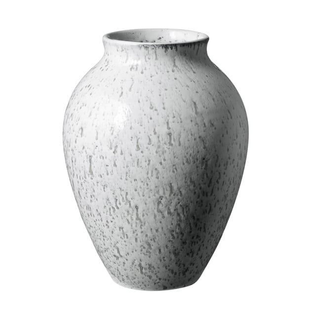 Knabstrup vase 20 cm - Hvid-Grå - Knabstrup Keramik