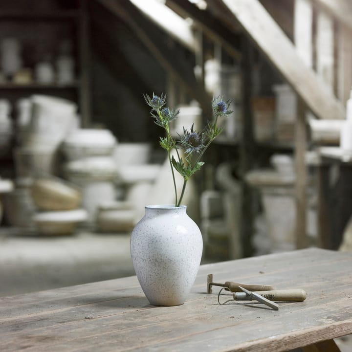 Knabstrup vase 20 cm, Hvid-Grå Knabstrup Keramik