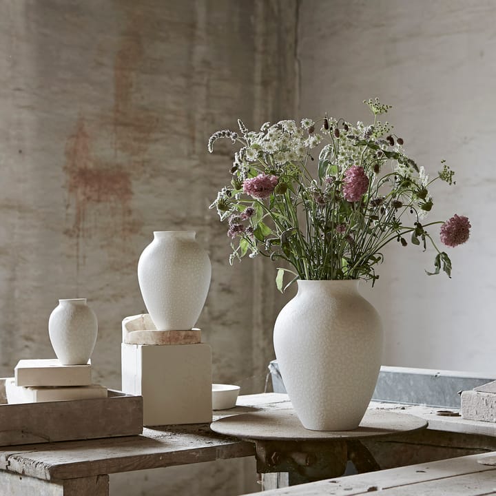 Knabstrup vase 20 cm - hvid - Knabstrup Keramik