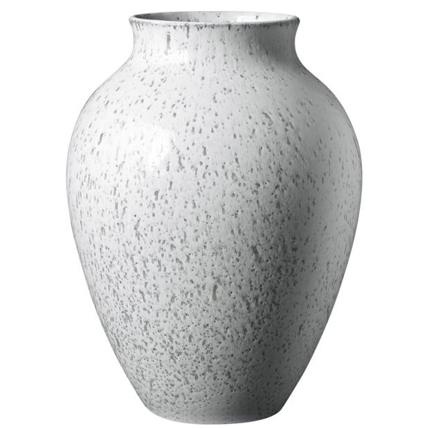 Knabstrup Keramik Knabstrup vase 27 cm Hvid-Grå