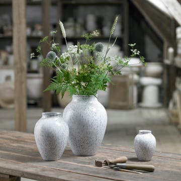 Knabstrup vase 27 cm - Hvid-Grå - Knabstrup Keramik