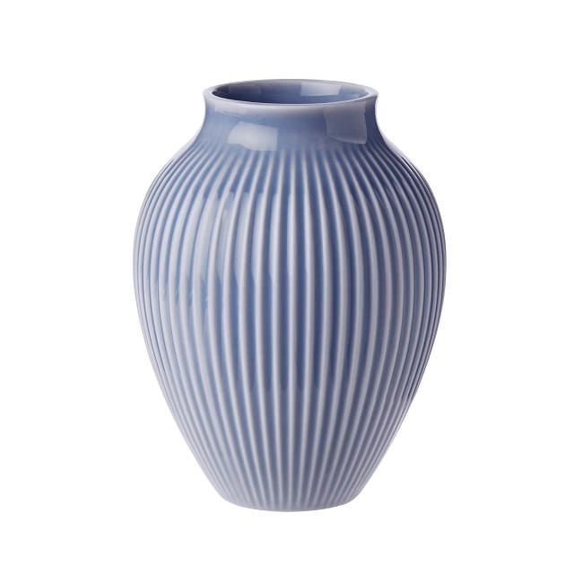 Knabstrup vase riflet 12,5 cm - Lavendelblå - Knabstrup Keramik